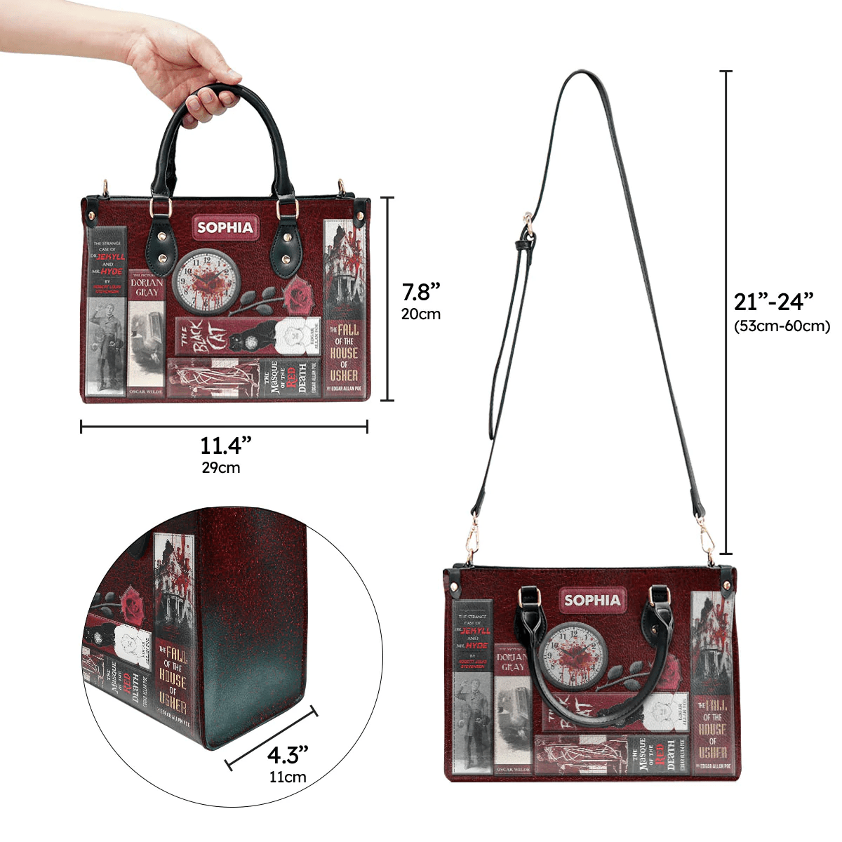 Custom Libro Handbags, Embrace Horror with Libro Handbags, Exquisite Leather Bags For Women