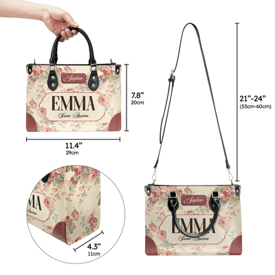Personalized Handbags in Jane Austen Style, The Perfect Leather Bag Gift for Women | Libro Handbags Customization