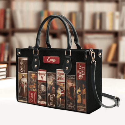 Custom Libro Handbags, Unique Shakespearean Customization, Personalized Gifts for the Ultimate Shakespeare Lover