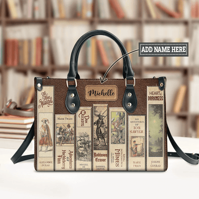 Personalized Handbags for Adventure Book Lovers, The Perfect Leather Bag Gift, Leather Bags