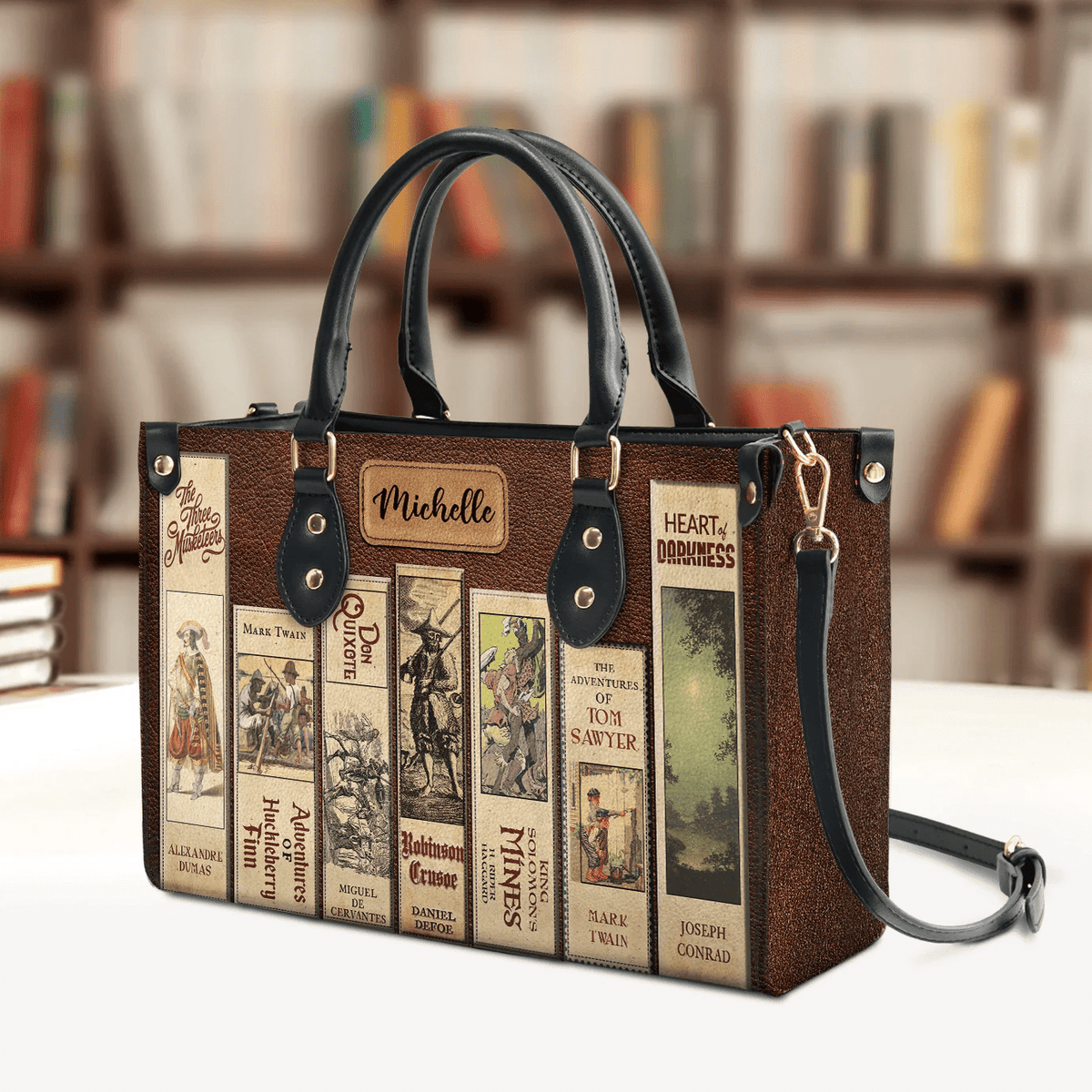 Personalized Handbags for Adventure Book Lovers, The Perfect Leather Bag Gift, Leather Bags