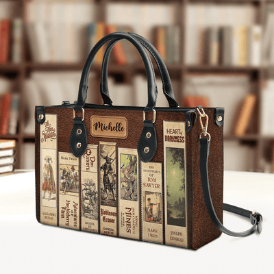 Personalized Handbags for Adventure Book Lovers, The Perfect Leather Bag Gift, Leather Bags