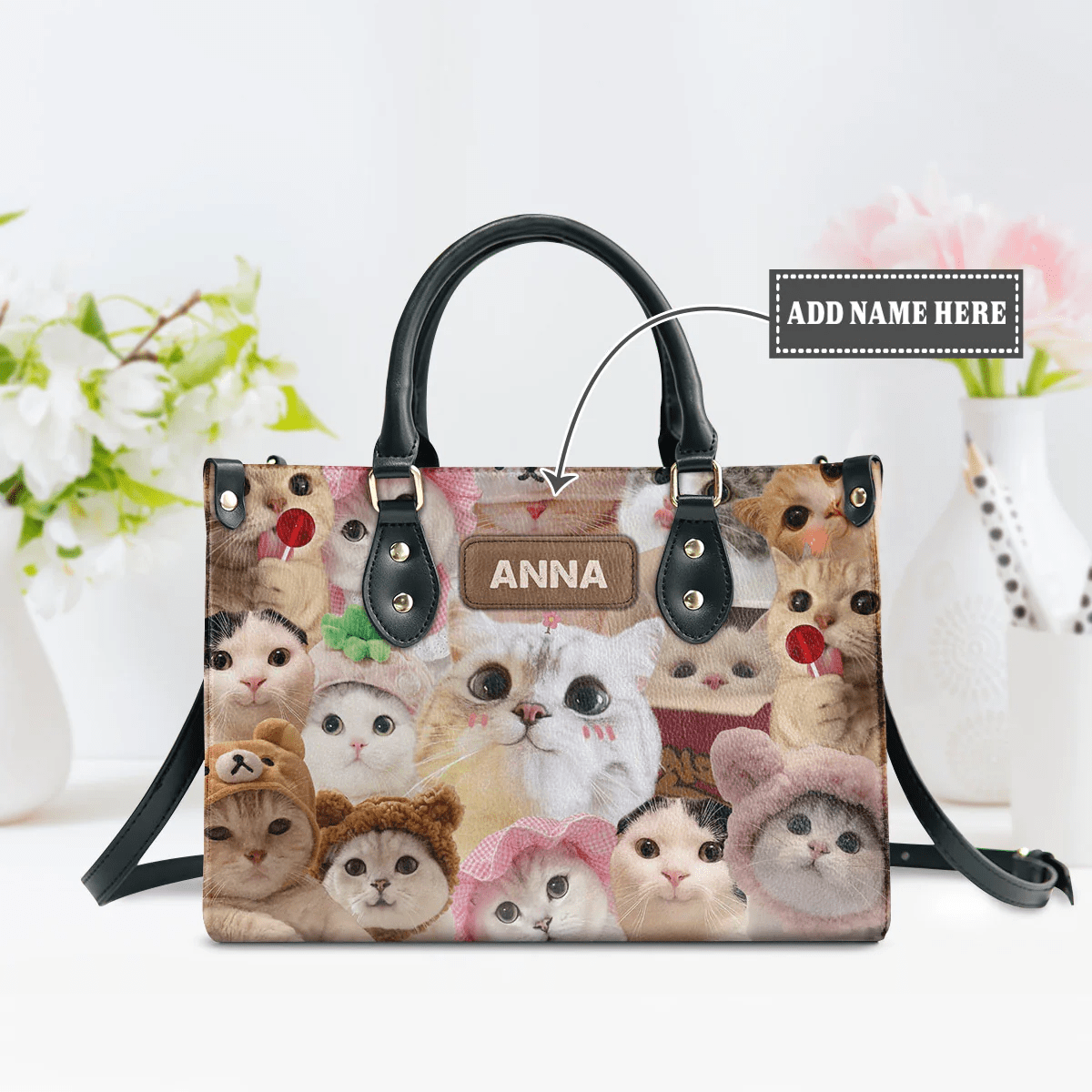Custom Libro Handbag, Pesonalized your cat on Libro Bag, Leather Handbag for Women