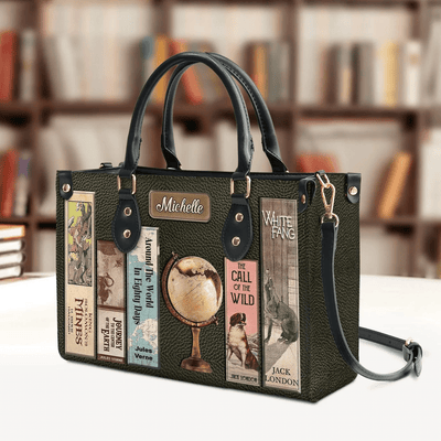 Personalized Handbags for Adventure Books Lovers, Custom Libro Handbags, The Leather Bag For Women