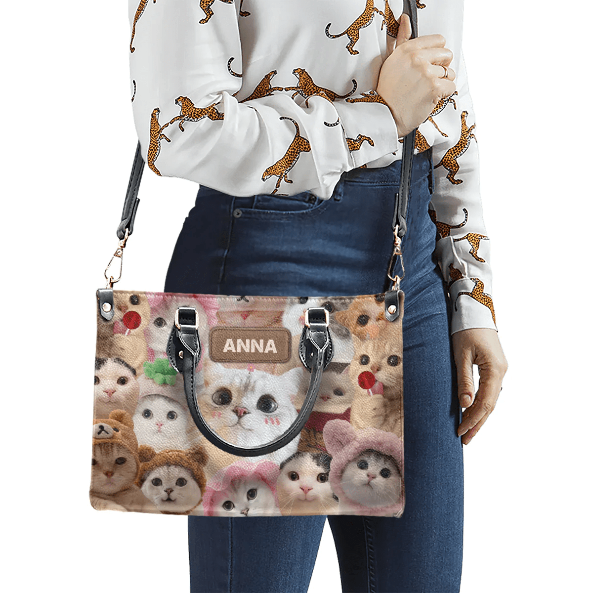 Custom Libro Handbag, Pesonalized your cat on Libro Bag, Leather Handbag for Women