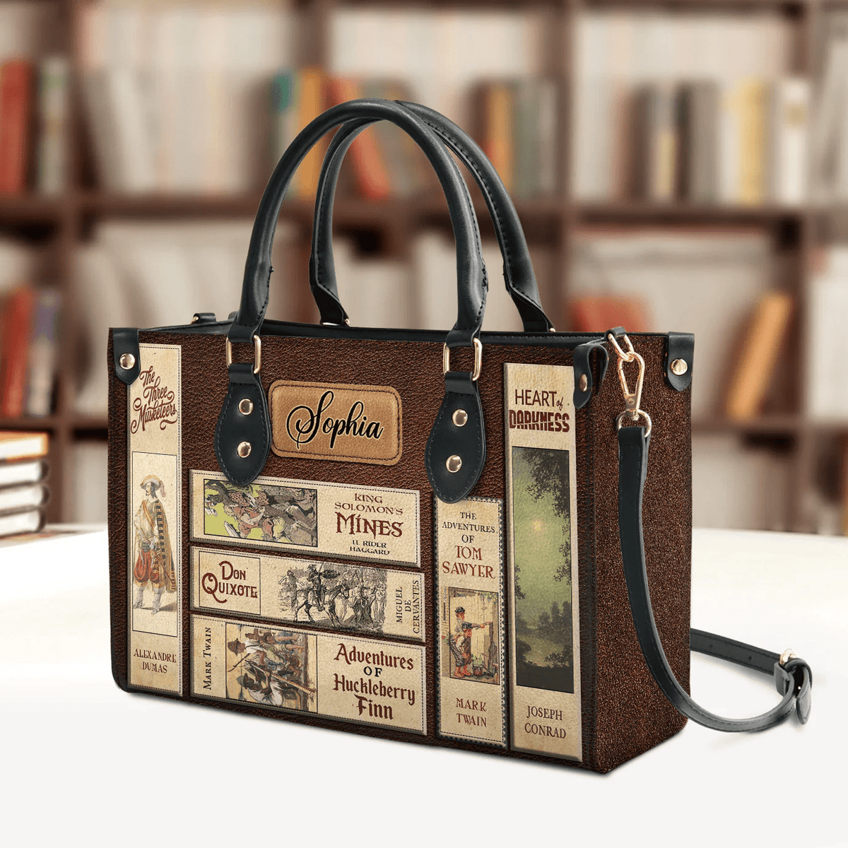 Personalized Handbags for Adventure Books Lovers, Libro Handbags, The Perfect Leather Bag Gift