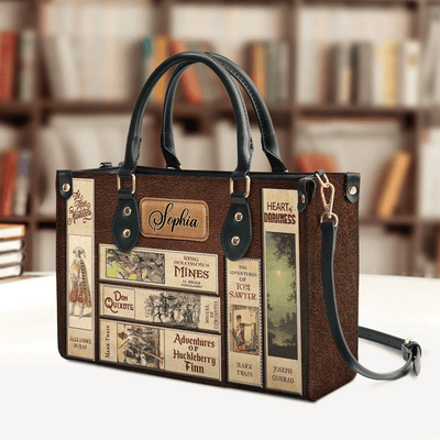 Personalized Handbags for Adventure Books Lovers, Libro Handbags, The Perfect Leather Bag Gift