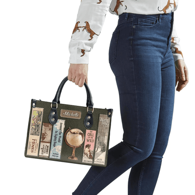 Personalized Handbags for Adventure Books Lovers, Custom Libro Handbags, The Leather Bag For Women