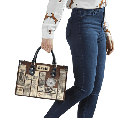 Personalized Handbags for Adventure Book Lovers, Custom Libro Handbags,The Perfect Leather Bag for Women