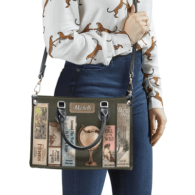 Personalized Handbags for Adventure Books Lovers, Custom Libro Handbags, The Leather Bag For Women