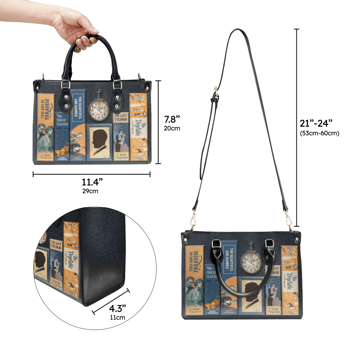 Libro Handbags, Timeless Elegance of Francis Scott Key Fitzgerald,The Perfect Leather Bag Gift for Women