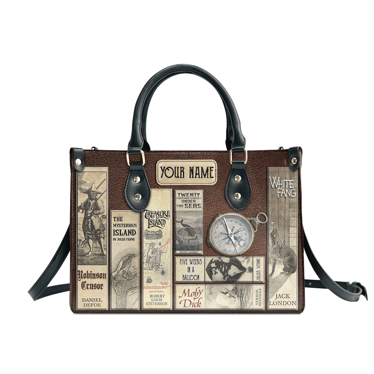 Personalized Handbags for Adventure Book Lovers, Custom Libro Handbags,The Perfect Leather Bag for Women