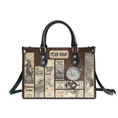 Personalized Handbags for Adventure Book Lovers, Custom Libro Handbags,The Perfect Leather Bag for Women