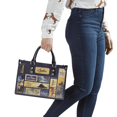 Custom Handbag , Personalized Libro Handbags, The Perfect Gift for Sci-Fi Lovers, Leather Handbag