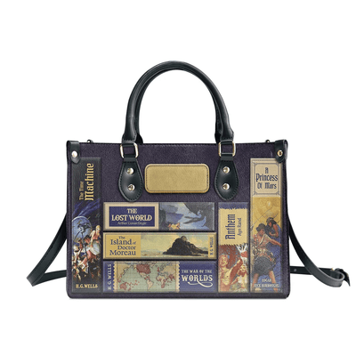 Custom Handbag , Personalized Libro Handbags, The Perfect Gift for Sci-Fi Lovers, Leather Handbag