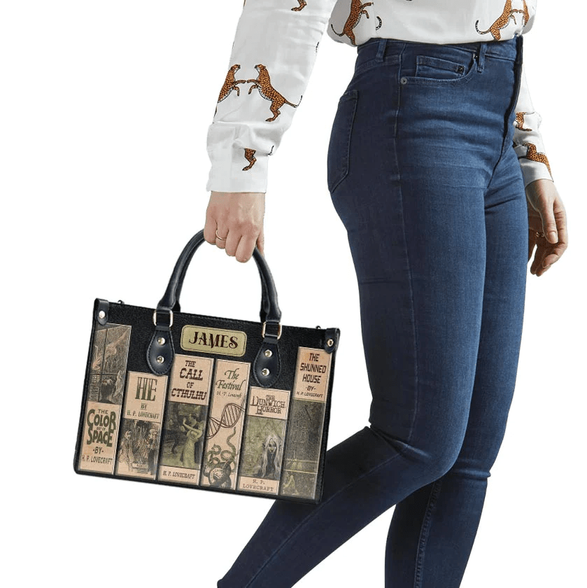 Custom Libro Handbags: Horror-inspired Libro Handbag for Lovecraft Enthusiasts, Personalized Handbags Gift