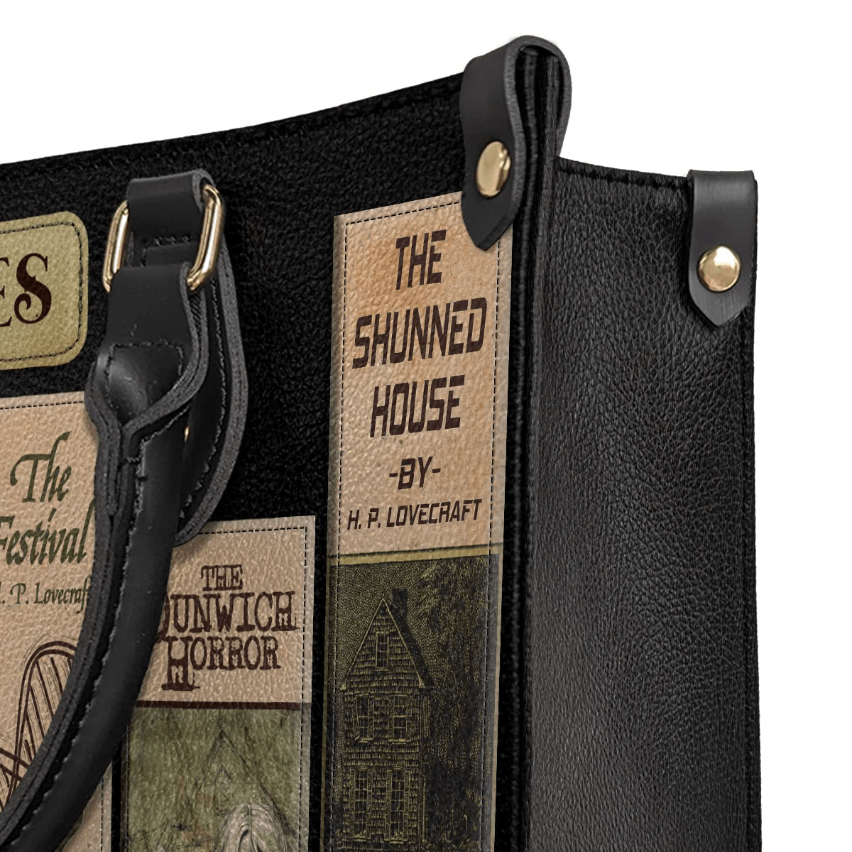 Custom Libro Handbags: Horror-inspired Libro Handbag for Lovecraft Enthusiasts, Personalized Handbags Gift
