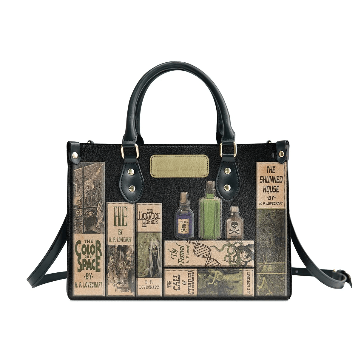 Custom Libro Handbags, Personalized Handbags for Horror | Lovecraft, The Perfect Leather Bag Gift for Women