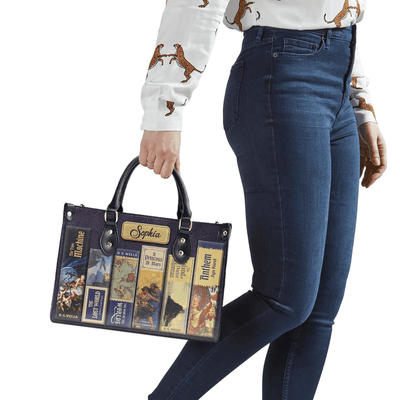 Personalized Handbags, Leather Bags, Custom Handbags Libro, The Perfect Gift for Women Sci-Fi Lovers