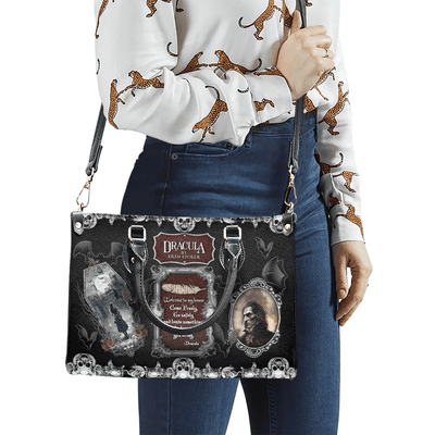 Leather Handbag, Honor the Legacy: Leather Bags for Bram Stoker Lovers ,Women's Shoulder Bag, Shopping Bag