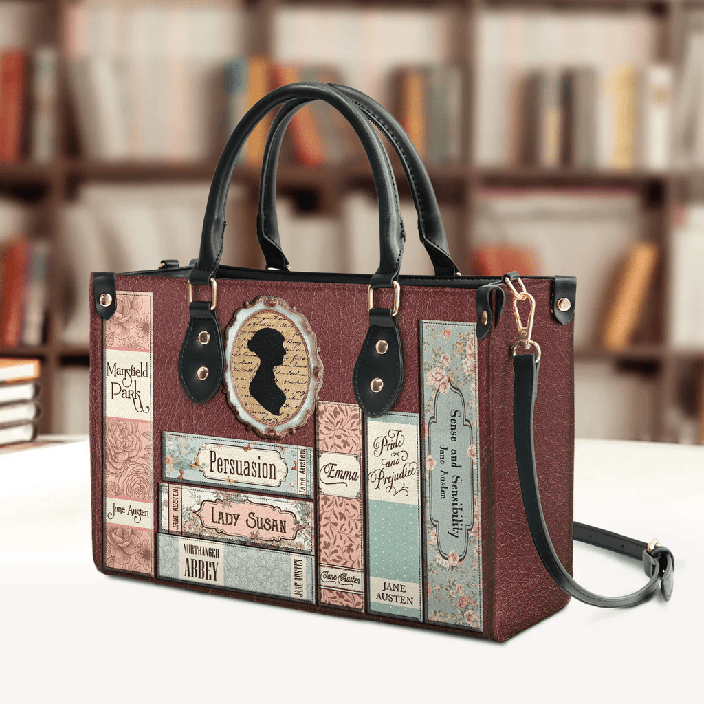 Personalized Handbags in Jane Austen Style: Pride and Prejudice Inspired - The Perfect Leather Bag Gift for Women
