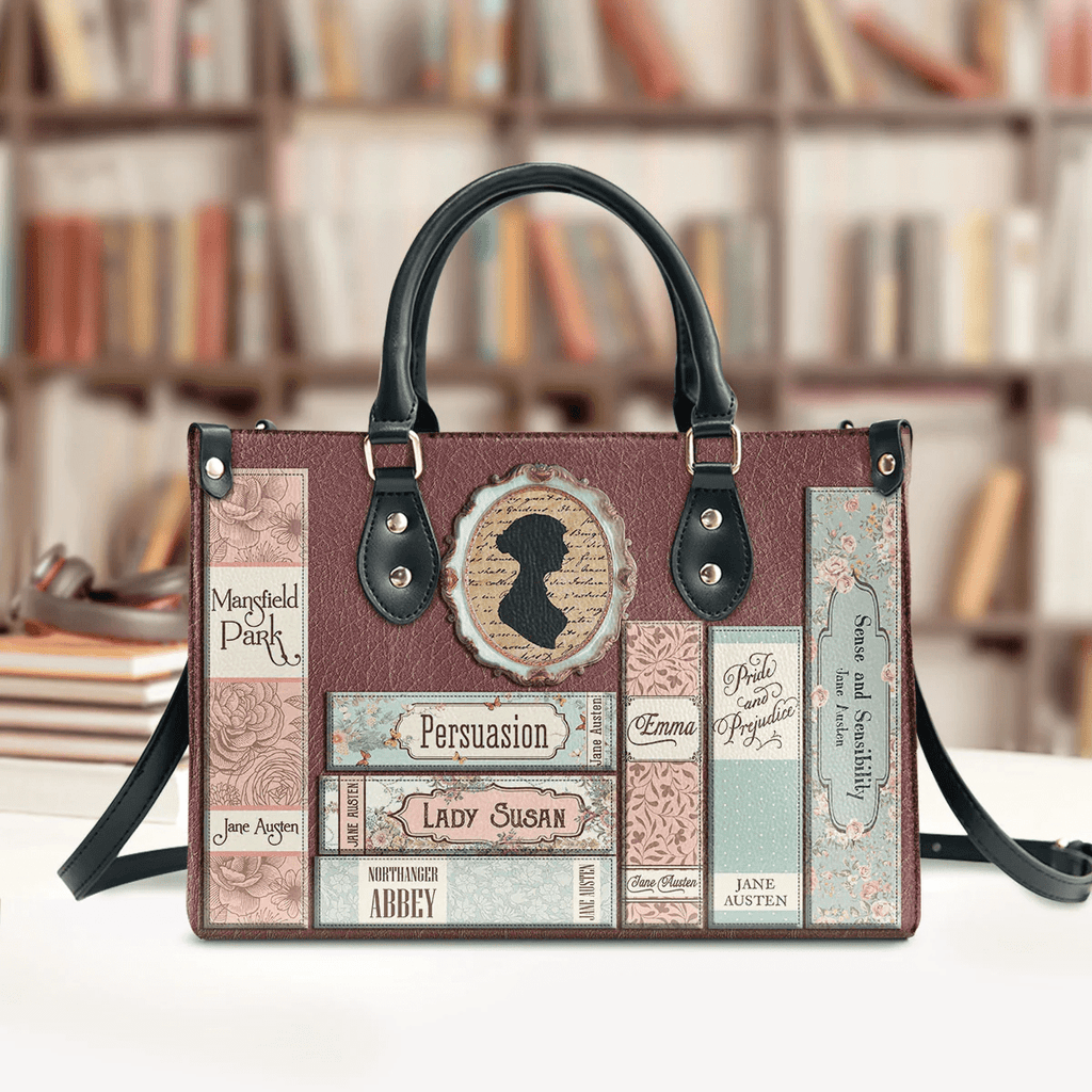 Personalized Handbags in Jane Austen Style: Pride and Prejudice Inspired - The Perfect Leather Bag Gift for Women