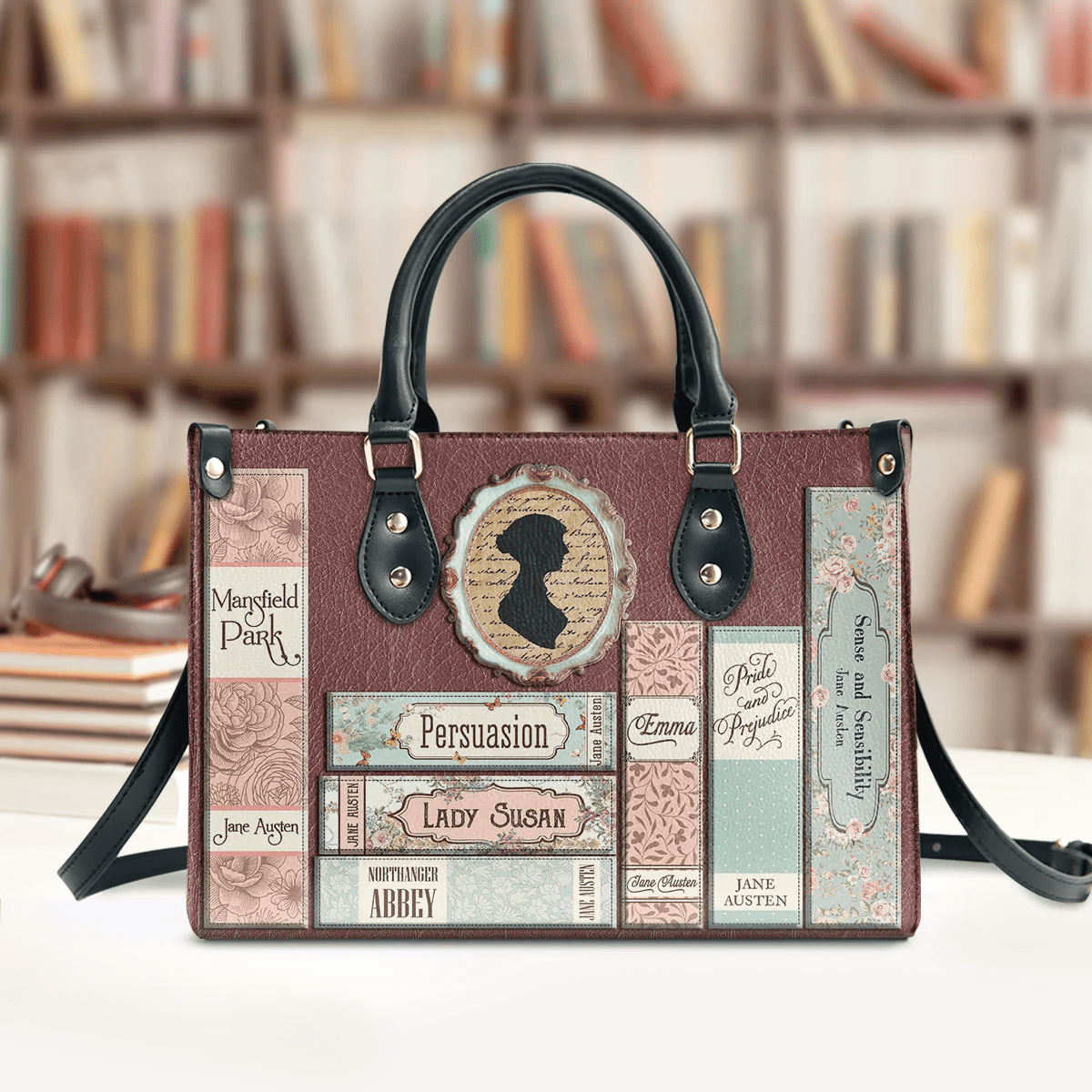 Personalized Handbags in Jane Austen Style: Pride and Prejudice Inspired - The Perfect Leather Bag Gift for Women