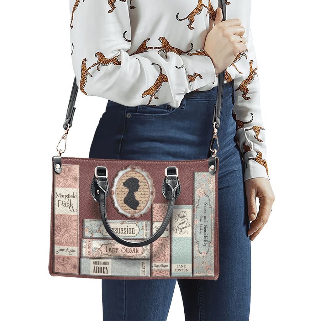 Personalized Handbags in Jane Austen Style: Pride and Prejudice Inspired - The Perfect Leather Bag Gift for Women