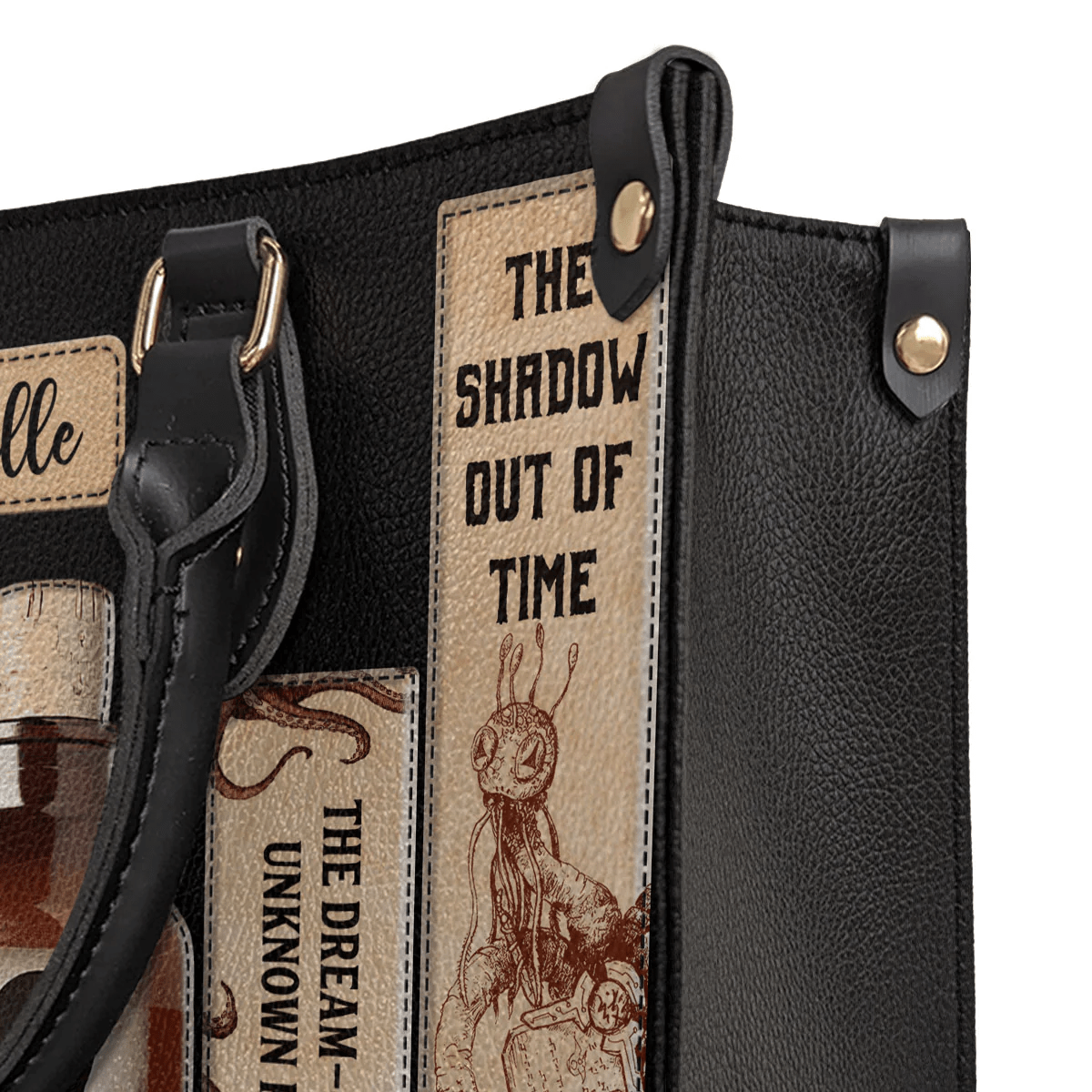 Personalized Libro Handbag, Lovecraft, Woman Shoulder Bag, Shopping Bag, Leather Handbag