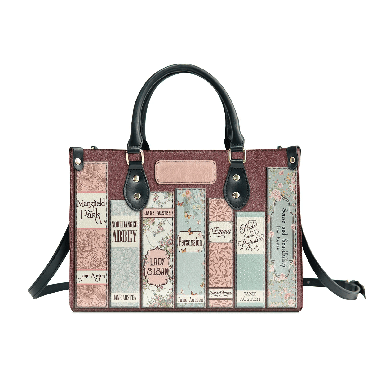 Personalized Handbags in Jane Austen Style, Pride and Prejudice Inspired, The Perfect Leather Bag Gift for Women, Woman Shoulder Bag, Shopping Bag, Leather Handbag