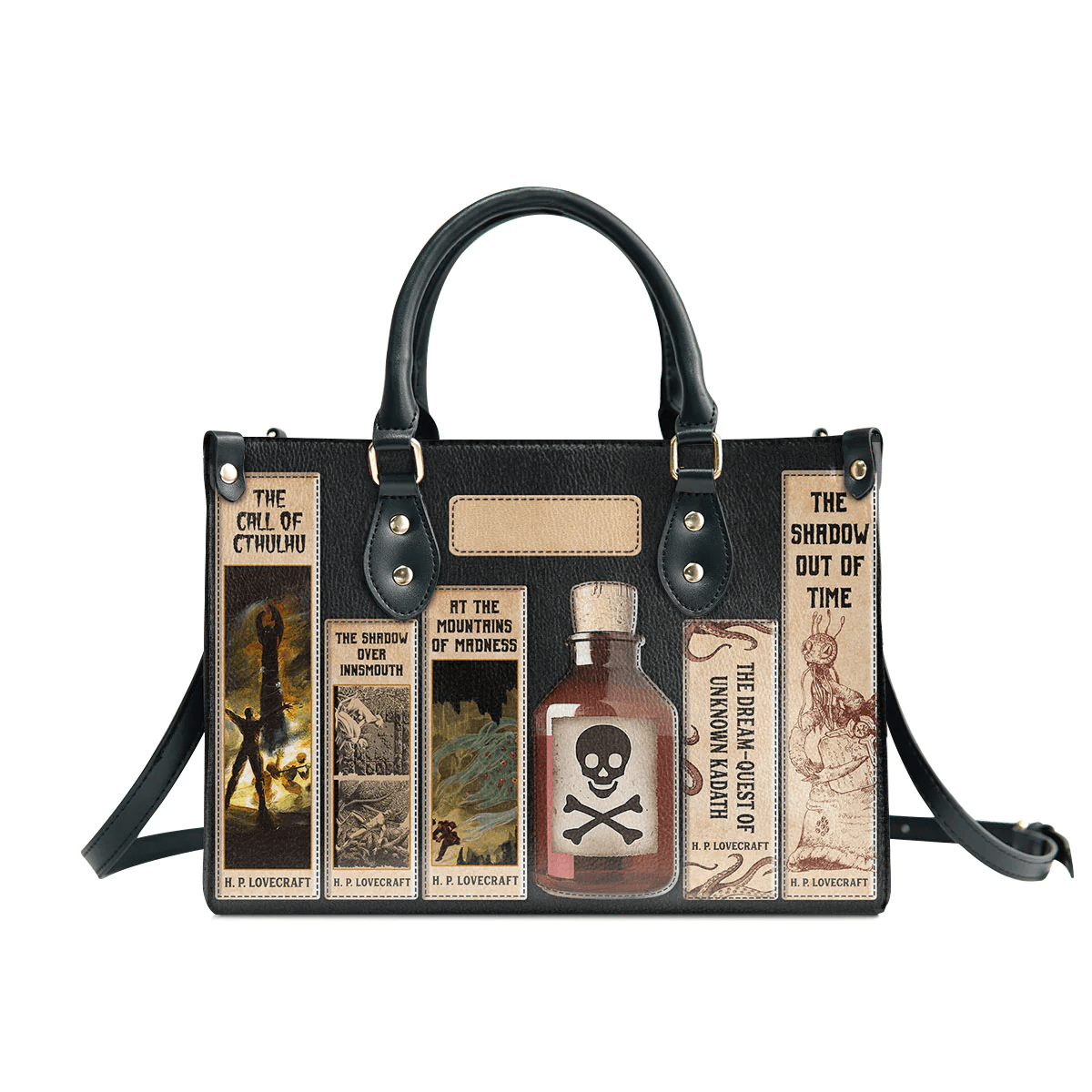 Personalized Libro Handbag, Lovecraft, Woman Shoulder Bag, Shopping Bag, Leather Handbag