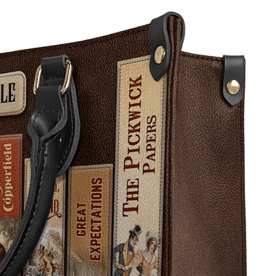 Custom Libro Handbags, Personalized Handbags, Best Leather Bag Gift For Adventure Books Lovere