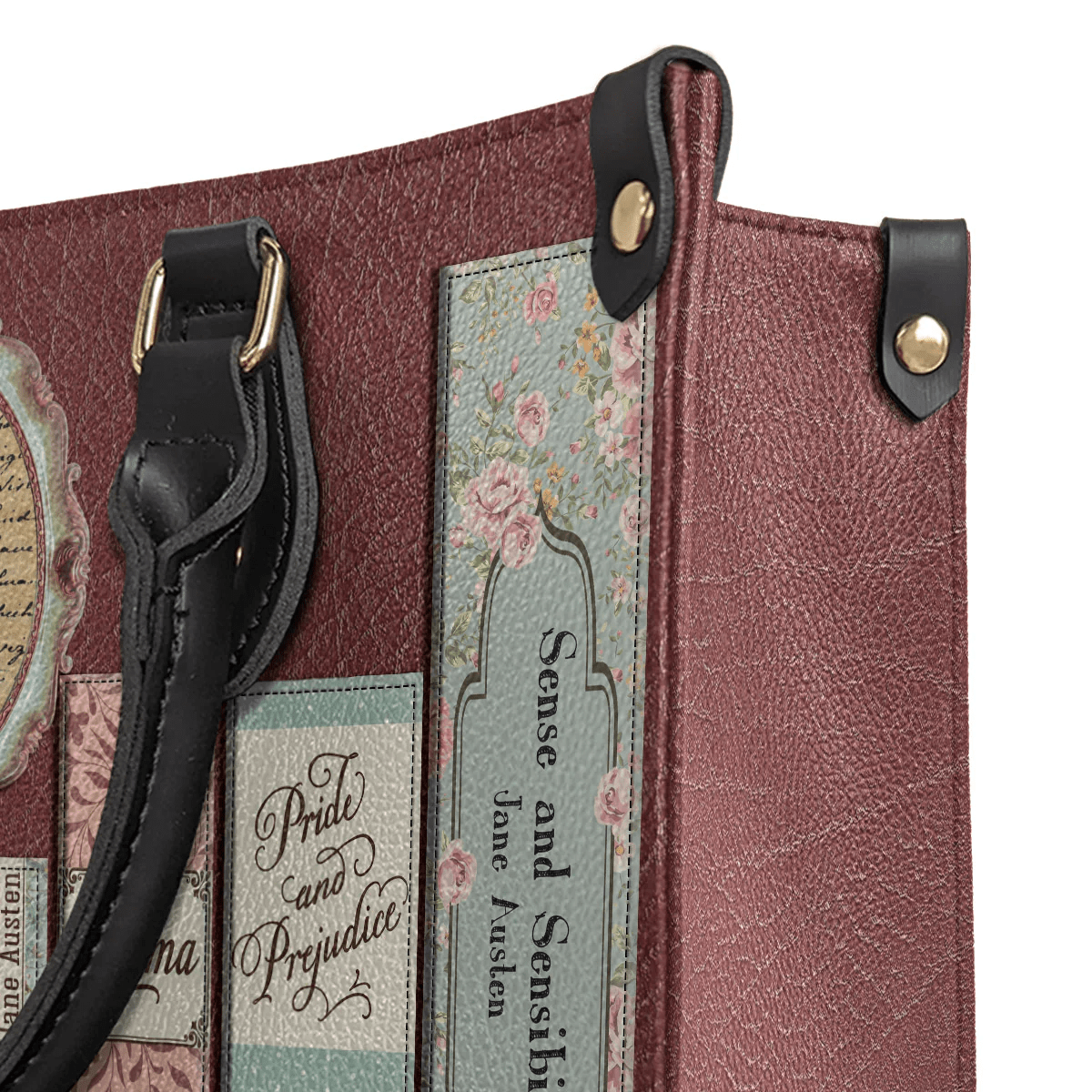 Personalized Handbags in Jane Austen Style: Pride and Prejudice Inspired - The Perfect Leather Bag Gift for Women