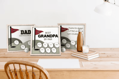 Personalized Wooden Golf Sign, Custom Frame Father, Personalized Plaque for Grandpa, Gift For Father, Best Papa by Par, Father Day Gift