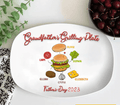 Personalized Grandfather's Grilling Plate, Cutsom Platter for Father's Day, Gift for Dad from Kids, Plate for Daddy or Grandpa
