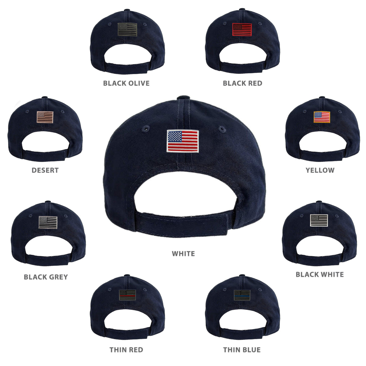 🧢🎁 Back Style Unlock ! Free Embroidered American Flag Gift for Embroidery Hat Back!