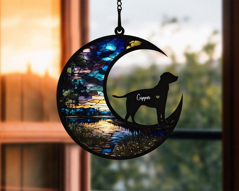 Personalized Dogs Mom Gift Custom Name Girl And Dogs Memorial Suncatcher Ornament 2023