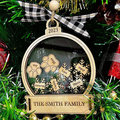Personalized Family Snow Globe Ornament 2023