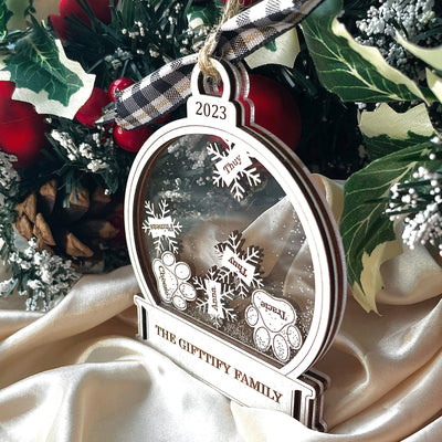 Personalized Family Snow Globe Ornament 2023