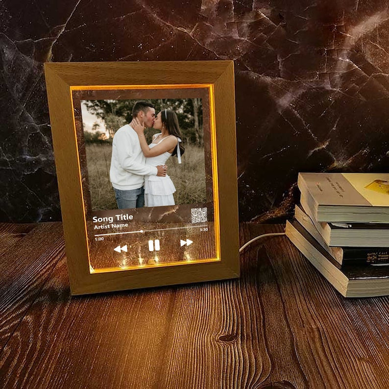 Custom Spotify Plaque Valentine's Gifts Scannable Music Plaque Personalized Spotify Gift For Her