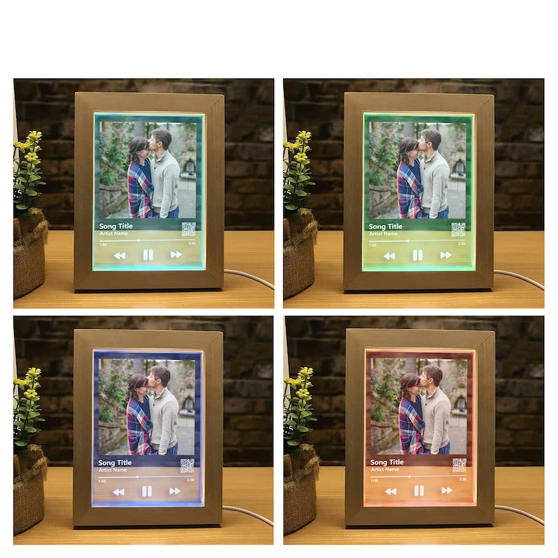 Custom Spotify Plaque Valentine's Gifts Scannable Music Plaque Personalized Spotify Gift For Her