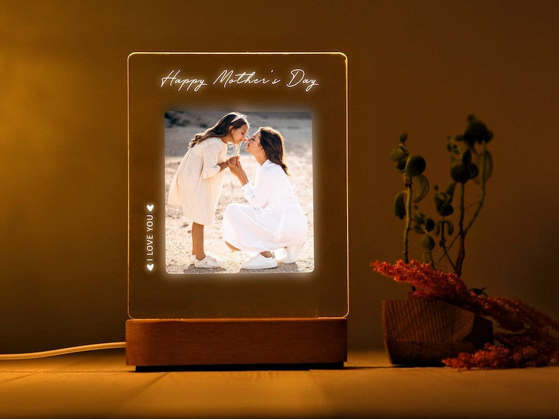 Custom Photo Night Light for Mother's Day Gift - Gift for Mom - Mother Gift - Best Mom Ever - Picture Gift Ideas For Mother's Day - Mommy Gifts