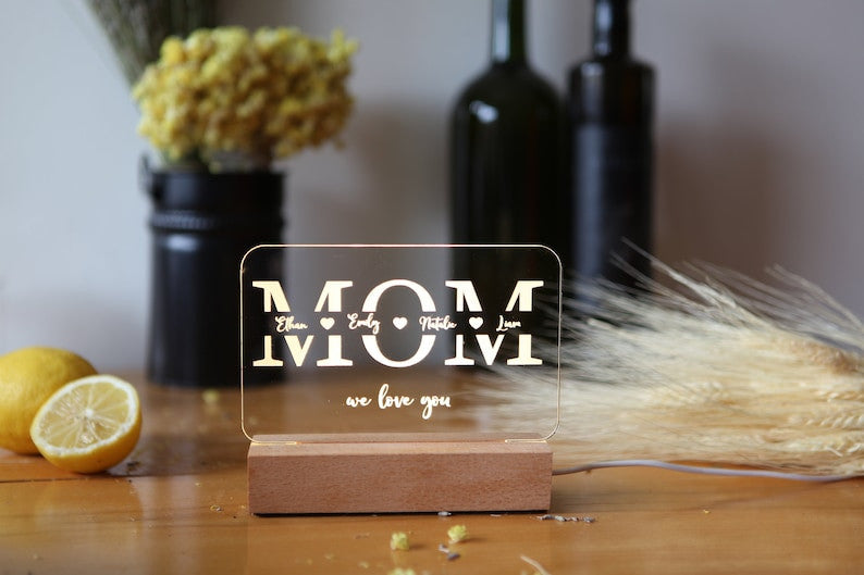 Gift Idea for Mom - Night Light for Mommy - Personalized Gift for Mom - Mother's Day Gift 2024 - Gift for Mother in Law - Custom Mom Present