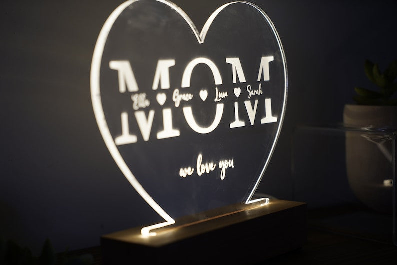 Gift Idea for Mom - Night Light for Mommy - Personalized Gift for Mom - Mother's Day Gift 2024 - Gift for Mother in Law - Custom Mom Present