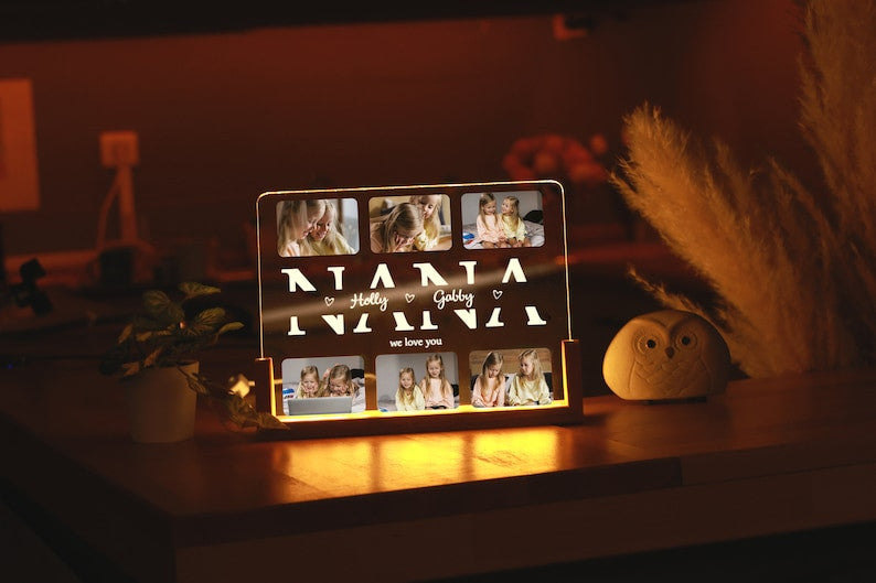 Personalized Photo Night Light - Mother Gifts - Gift for Mom - Mom Gift from Daughter - Mother's Day Gift - Best Mom - Mom Christmas Gift