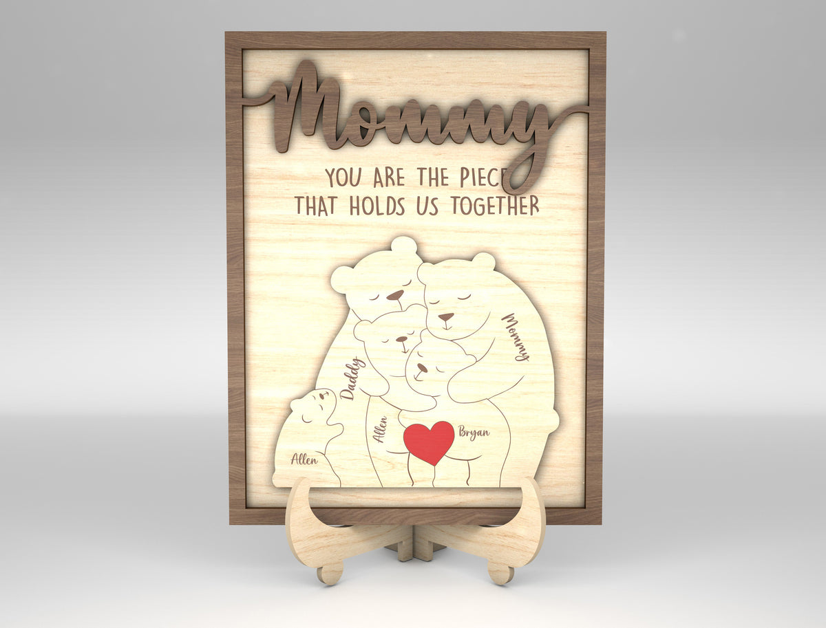 Bear Family, First Mom Now Grandma Gift, Grandma Garden, Mothers Day Gifts