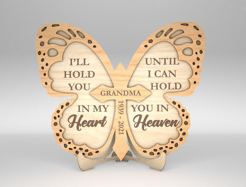Personalized Grandma Memorial Sign Wood Sign, Gift Idea For Mom, Grandmother In Mother's Day