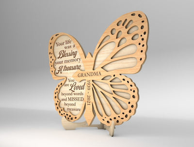 Personalized Grandma Memorial Sign Wood Sign, Gift Idea For Mom, Grandmother In Mother's Day