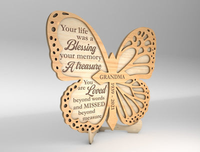 Personalized Grandma Memorial Sign Wood Sign, Gift Idea For Mom, Grandmother In Mother's Day