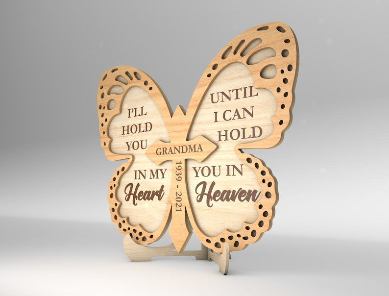 Personalized Grandma Memorial Sign Wood Sign, Gift Idea For Mom, Grandmother In Mother's Day